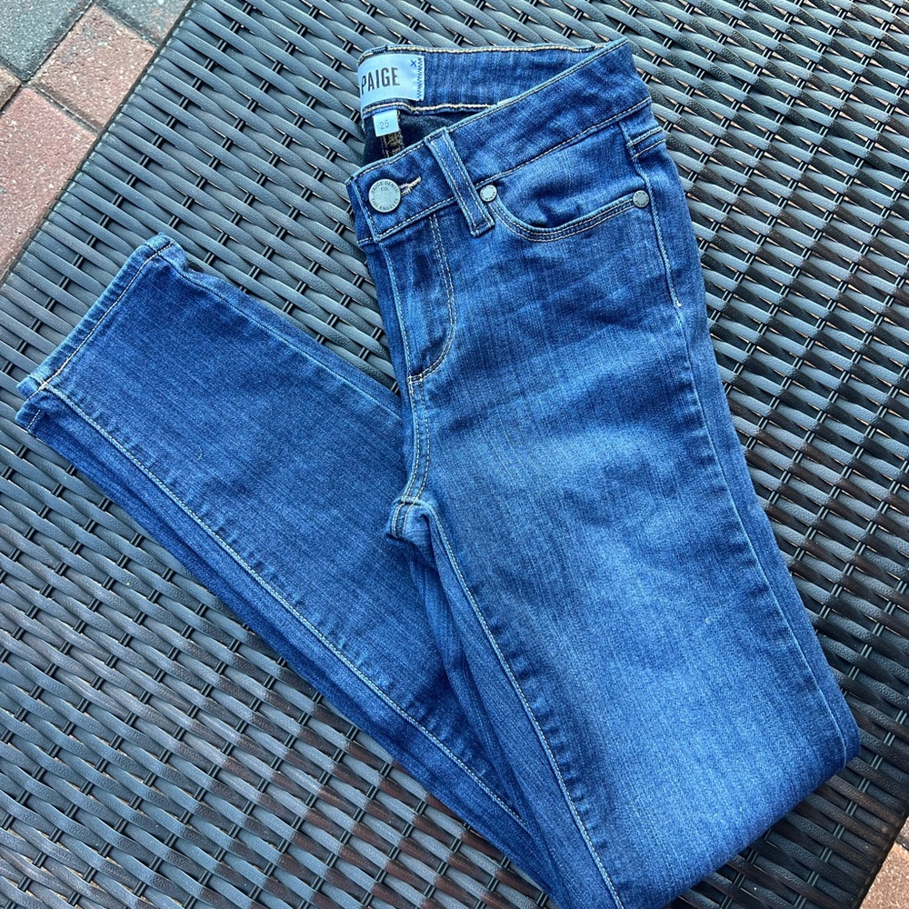PAIGE Verdugo Ankle Skinny Jeans Women’s 25 Medium Blue Stretch Denim